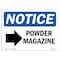 Signmission OSHA Notice, 3.5" Height, Powder Magazine Right Arrow Sign With Symbol, 5" X 3.5", Landscape OS-NS-D-35-L-17740 - alternate 1